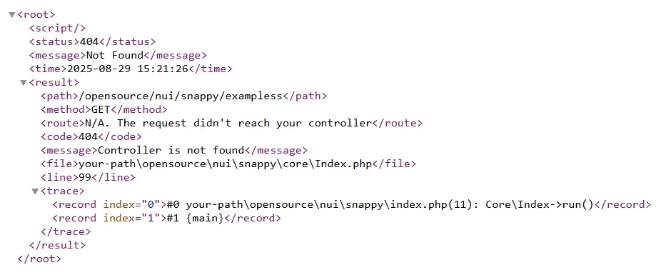 Error in XML format error in XML format